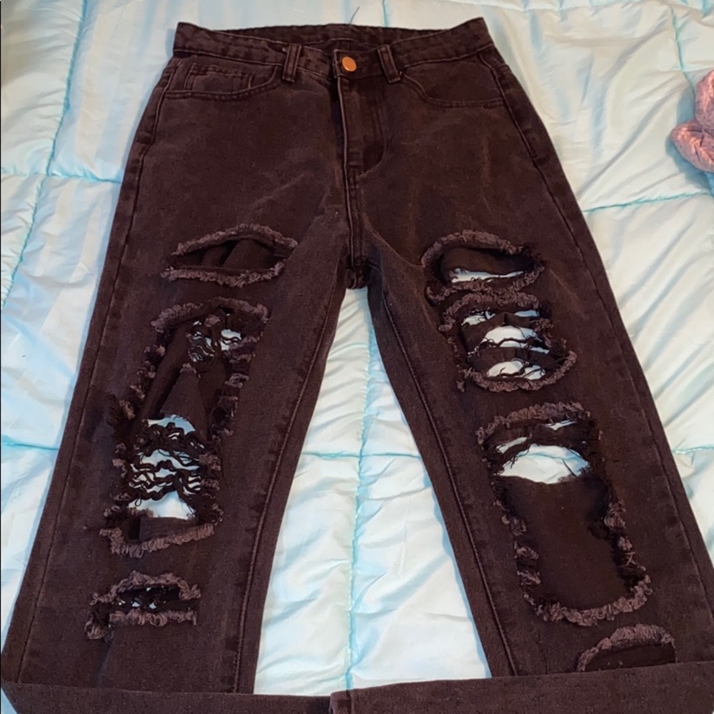 High Waisted Ripped Jeans - Picture 3 of 6